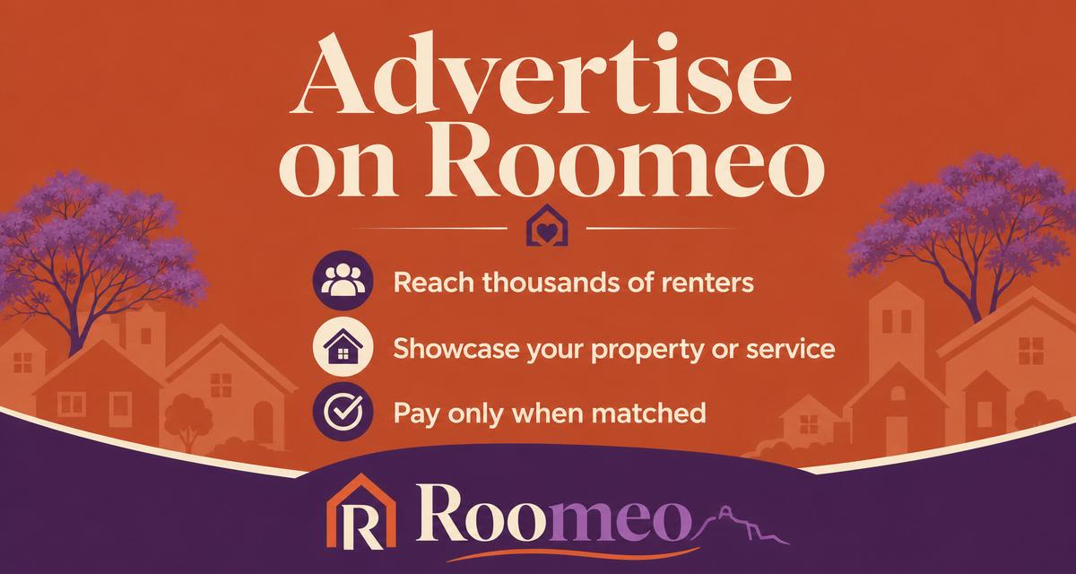 Advertise on Roomeo — reach thousands of renters, showcase your property or service, pay only when matched